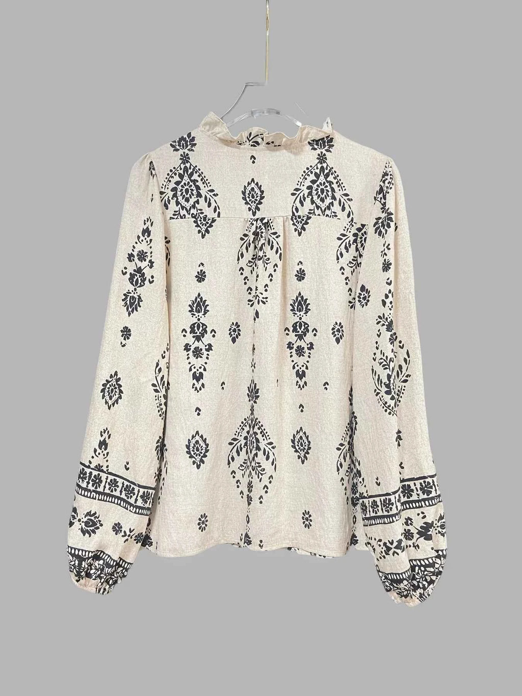 Printed Long Sleeve Blouse