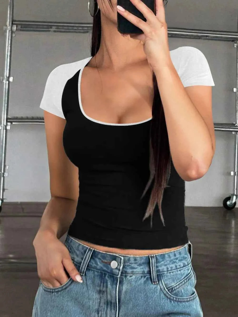 Devine Contrast T-Shirt Short Sleeve Style basic - Nico`s Store