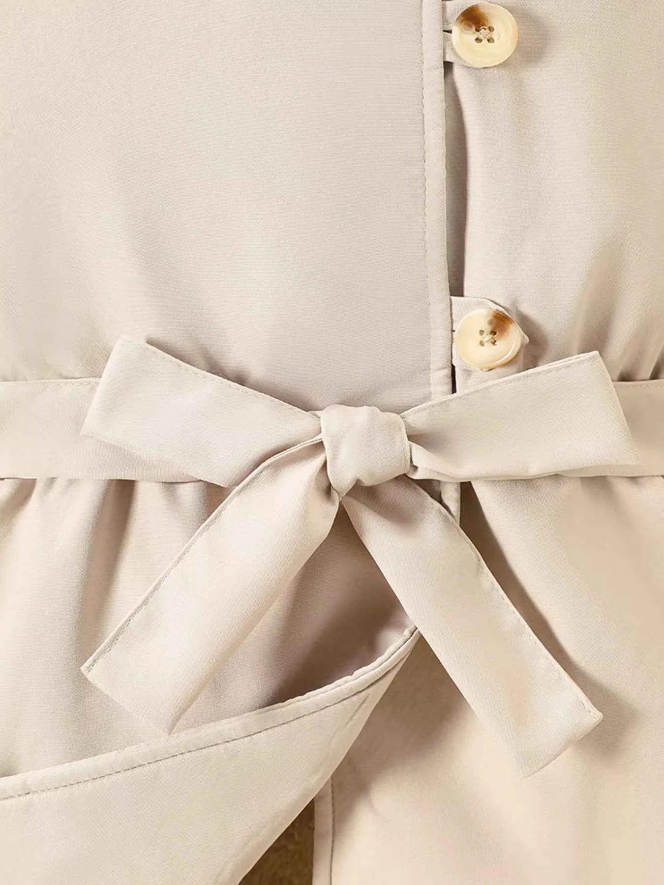 Children's Faux Fur Outerwear with Hood and Tie Waist for Stylish Comfort - Nico`s Store