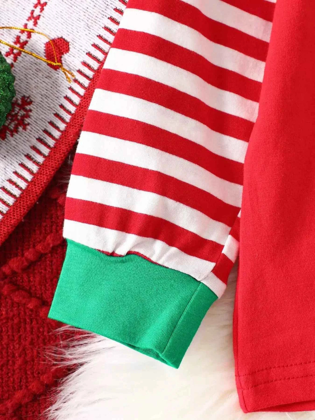 Children's Christmas Pajamas - Reindeer Striped Pajama Set