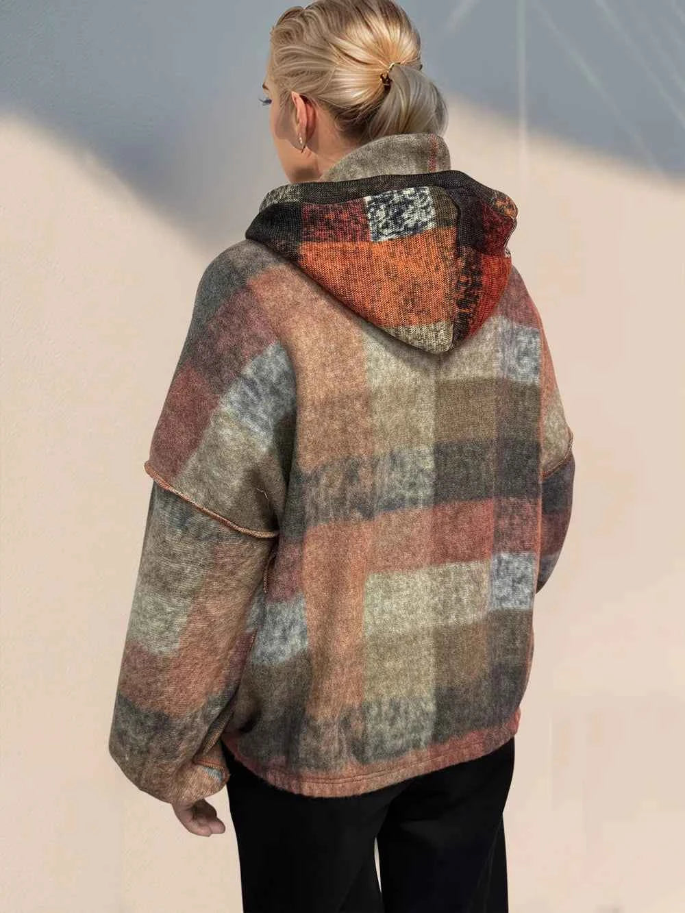 Double Take Fleece Hoodie full size - Nico`s Store