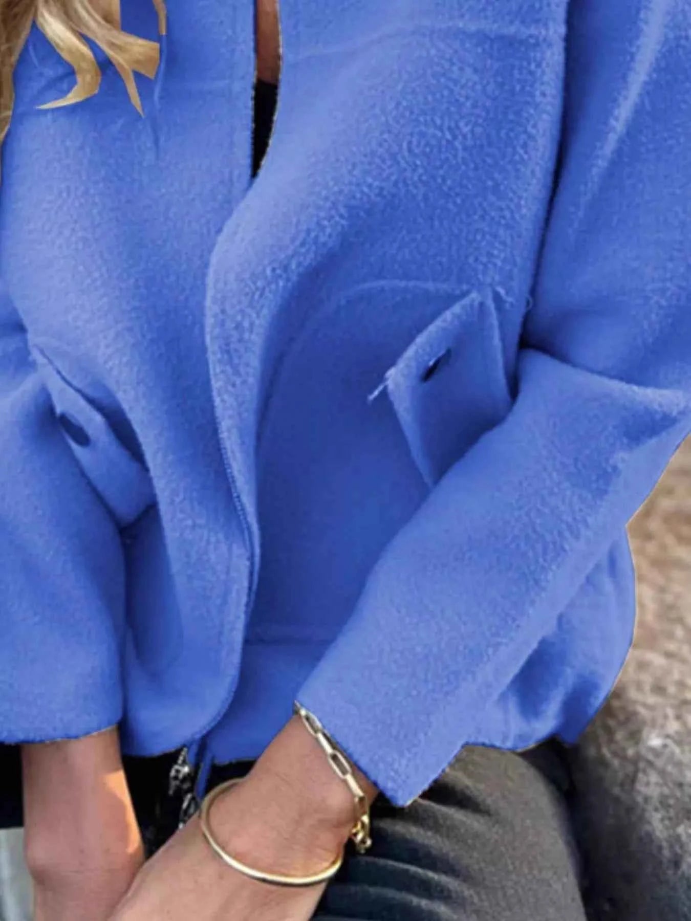 Full Size Textured Knit Zip Up Outerwear - Nico`s Store