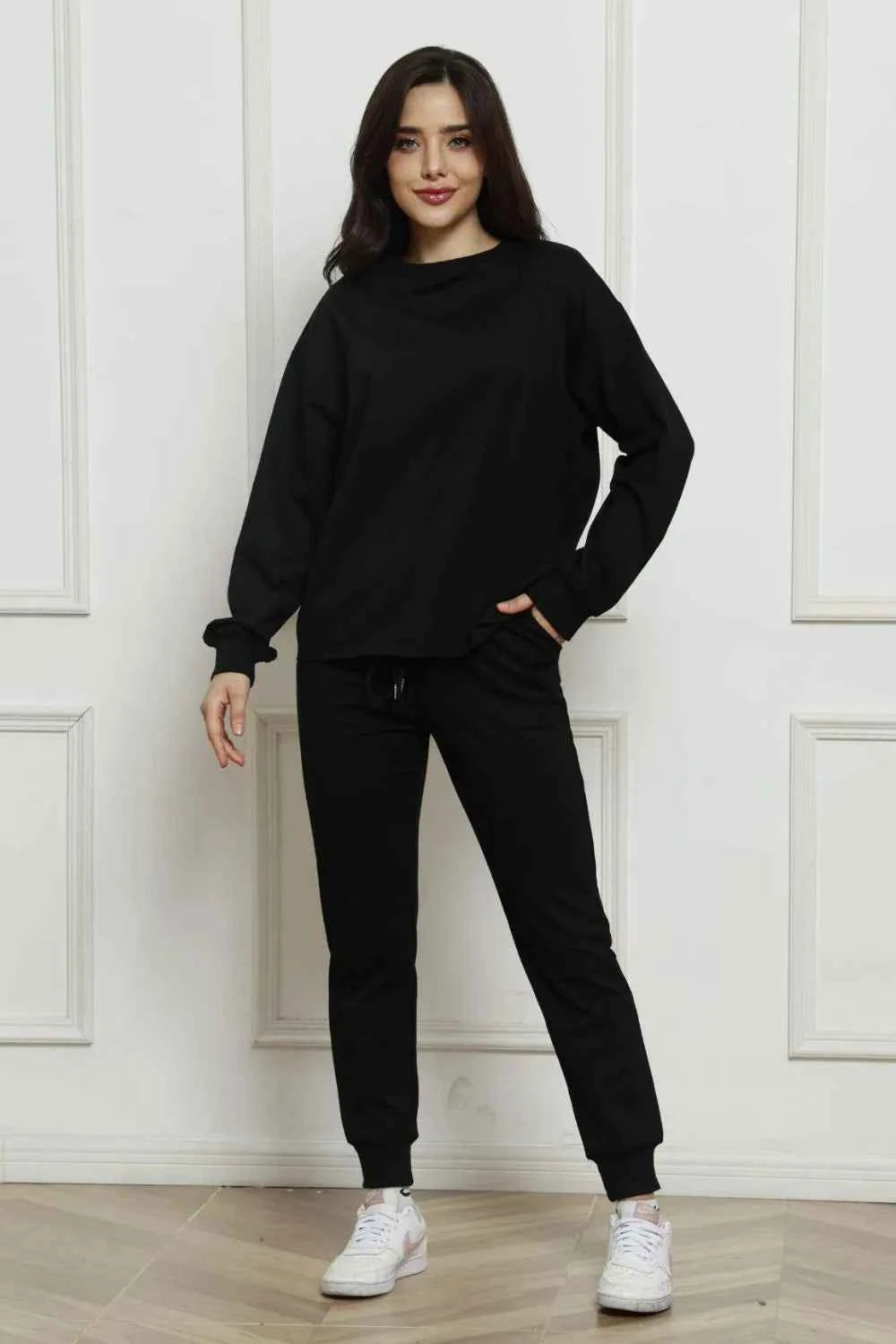 Quality Round Neck Long Sleeve Top - Nico`s Store