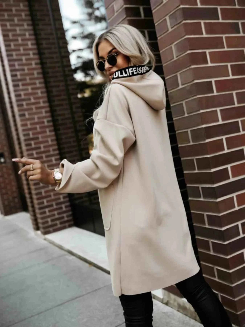 Full Size Casual Zip-Up Hoodie - Longline Hooded Jacket - Nico`s Store