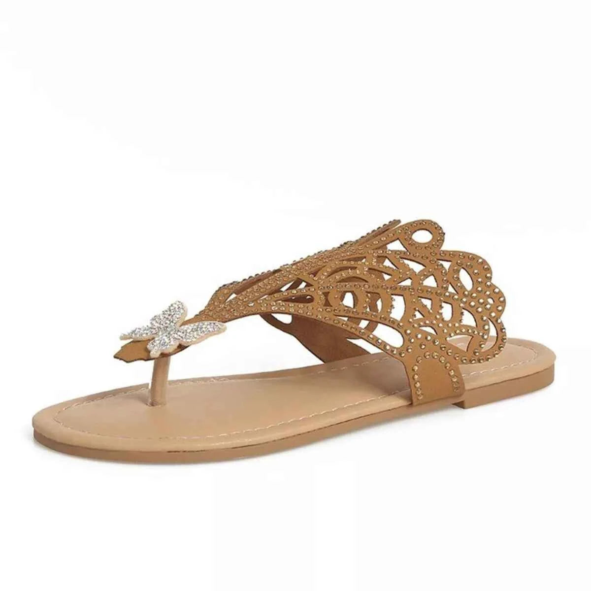 Rhinestone Toe Post Sandals for Effortless Style and Comfort