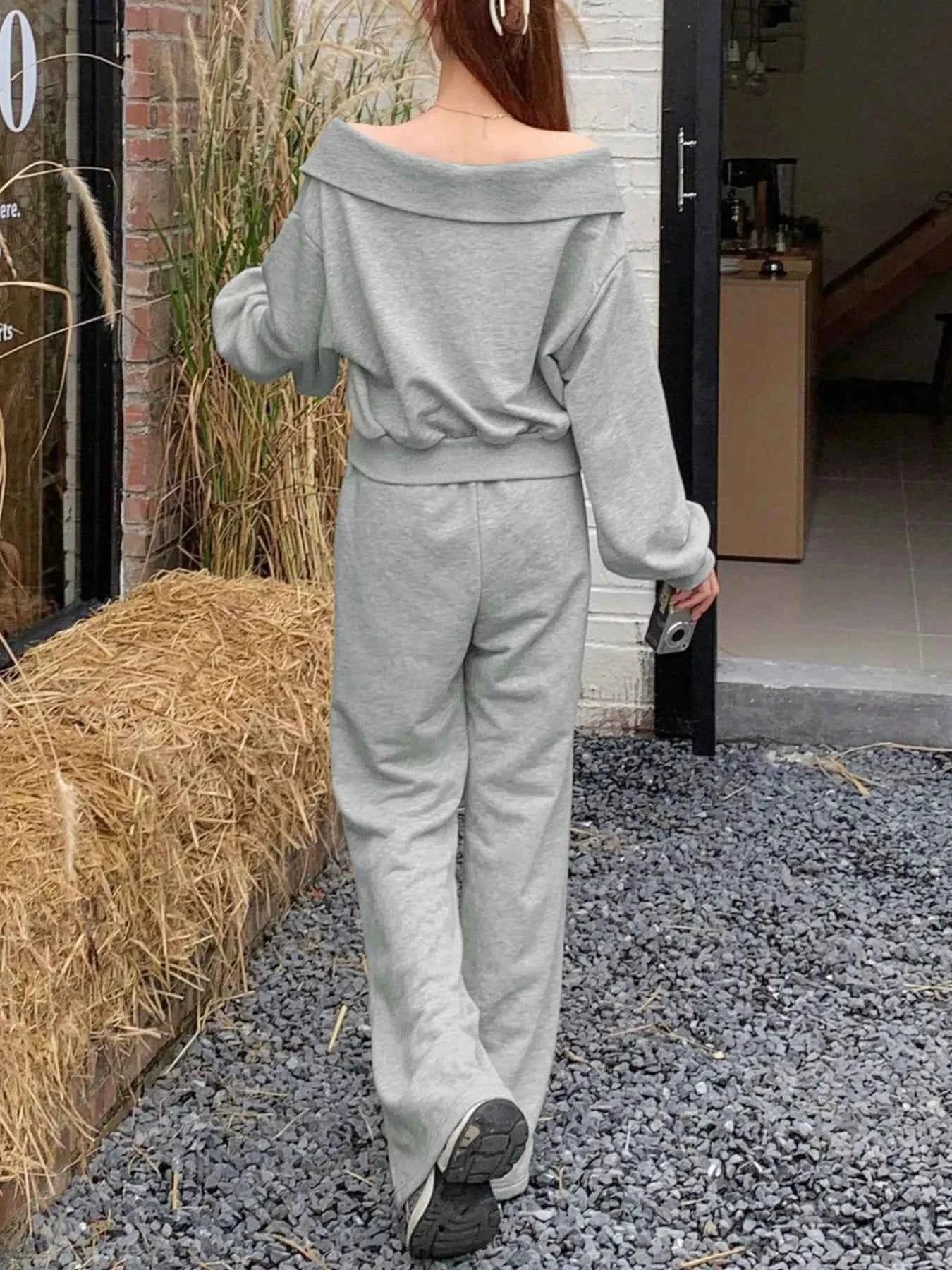 Zip Up Long Sleeve Set with Pants - Nico`s Store