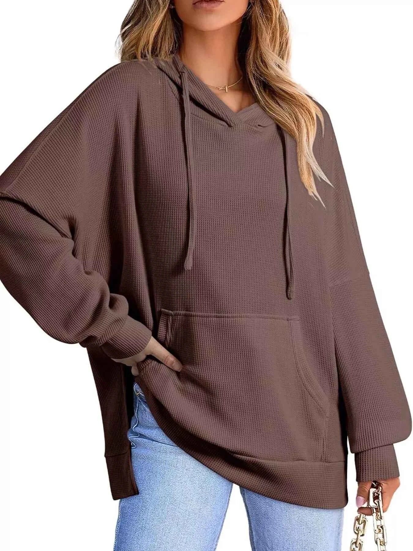 High-Low Hoodie with Kangaroo Pocket - Nico`s Store