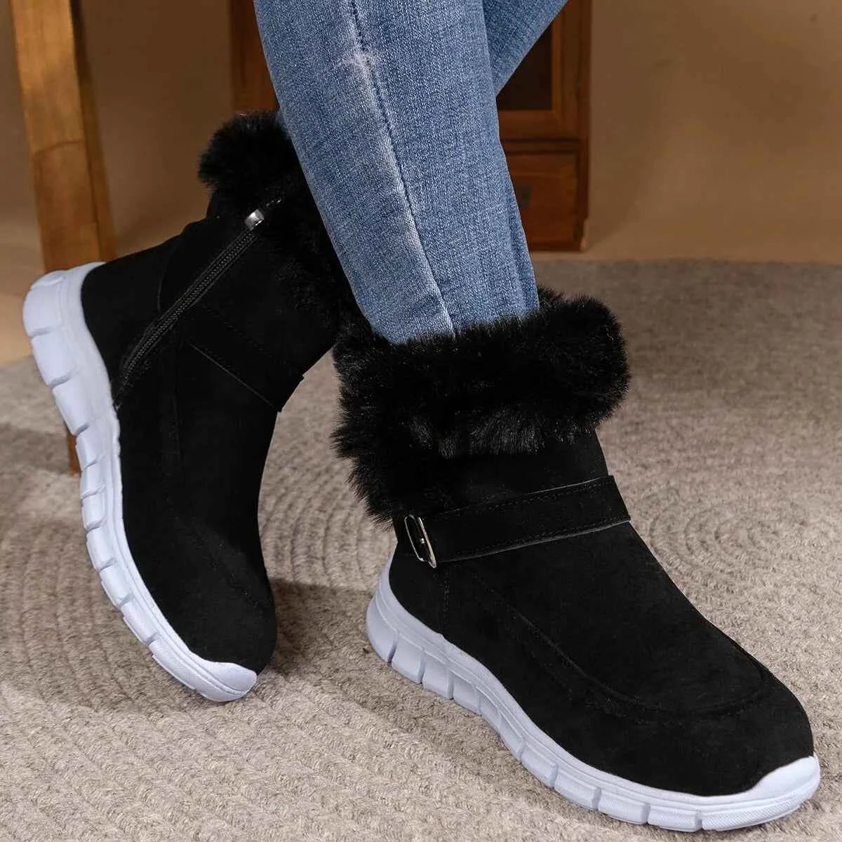 Round Toe Platform Boots for Stylish Comfort and Support - Nico`s Store