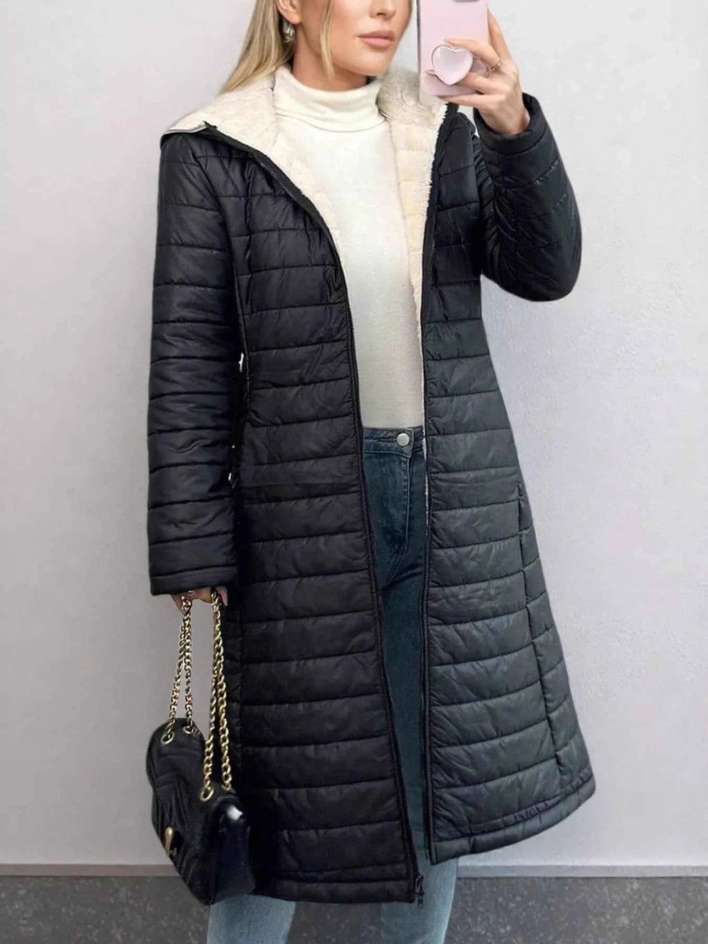 Zip Up Quilted Puffer Coat high quality - Nico`s Store