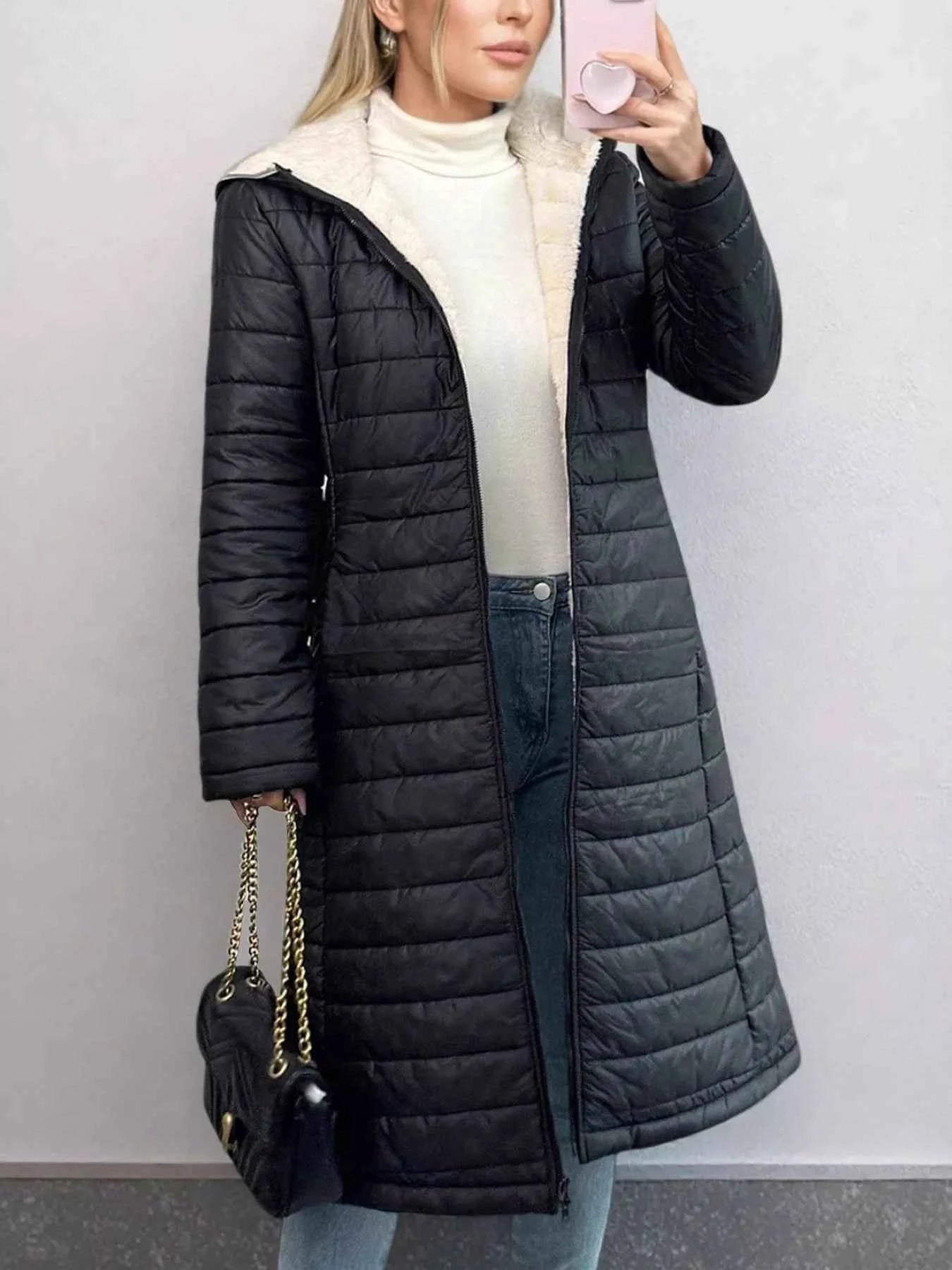 Zip Up Quilted Puffer Coat high quality - Nico`s Store