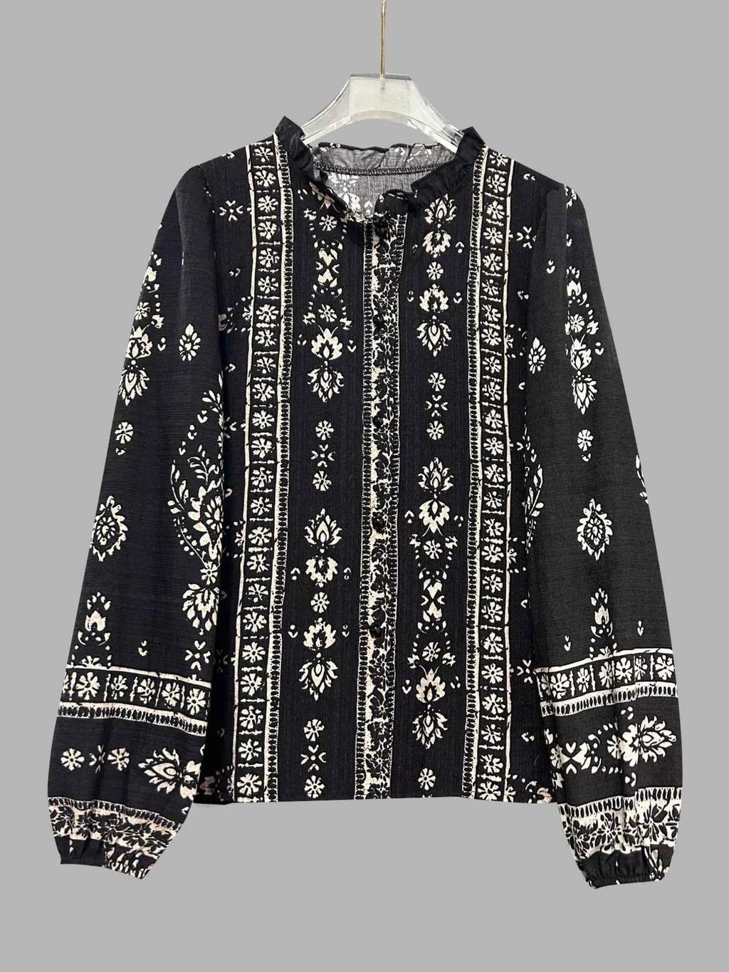 Printed Long Sleeve Blouse