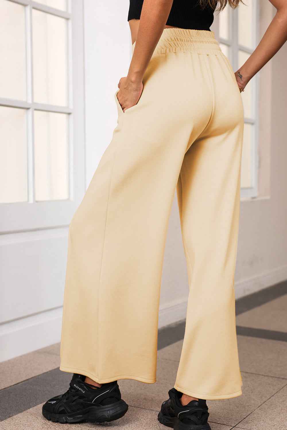 Drawstring Wide Leg Pants with Pockets - Nico`s Store