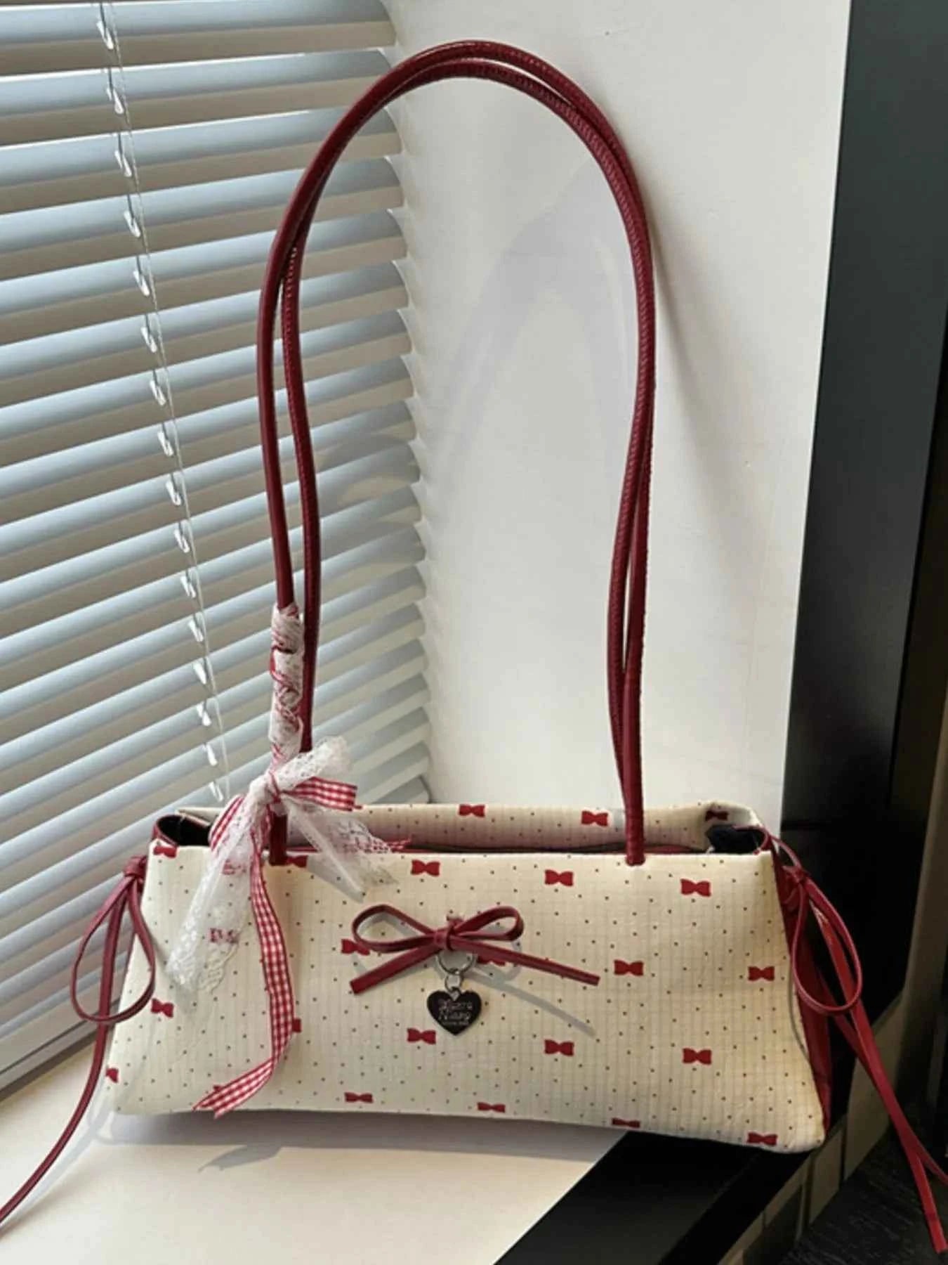 Quality Bow Print Shoulder Bag - Nico`s Store