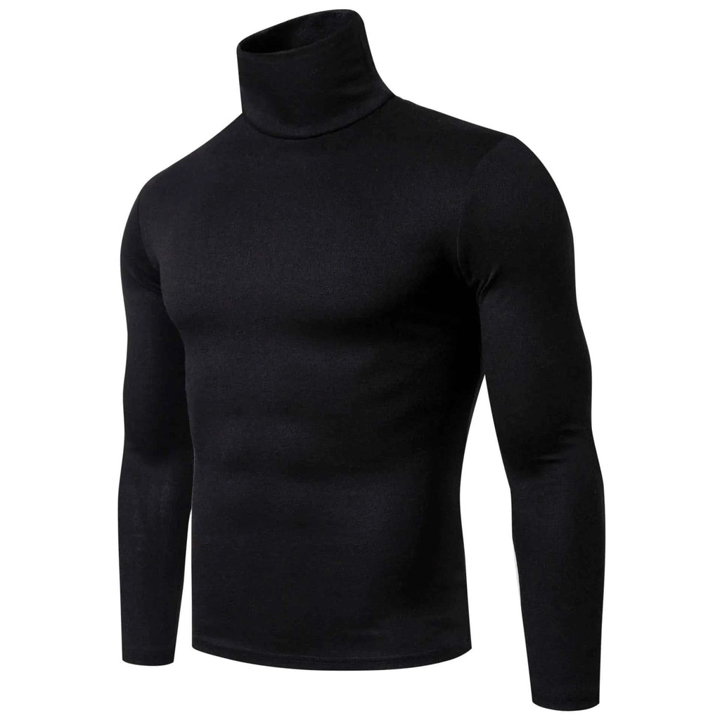 Men's Knit Sweater High Collar for Autumn Winter Wear - Nico`s Store
