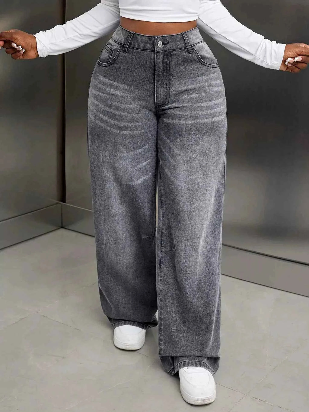 High Waist Wide Leg Jeans