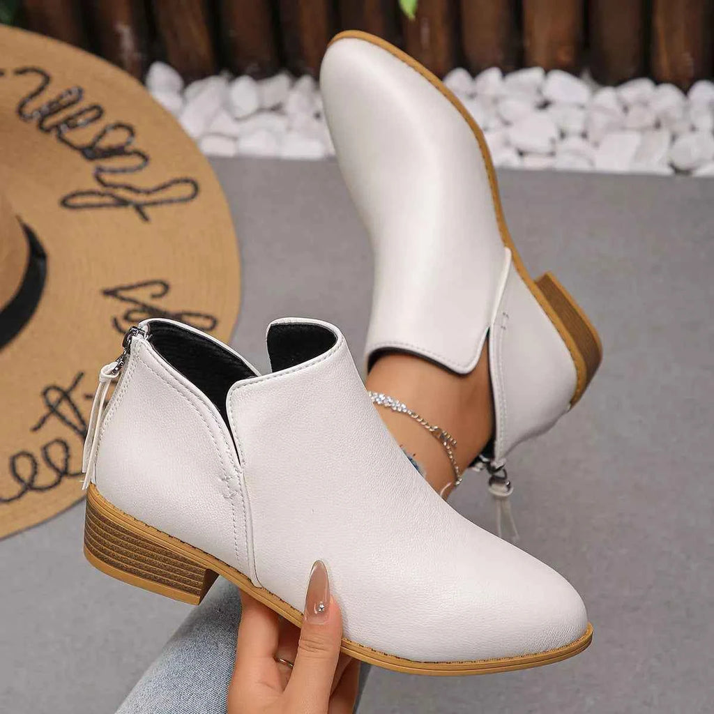 Pointed Toe Block Heel Boots for Stylish Comfort