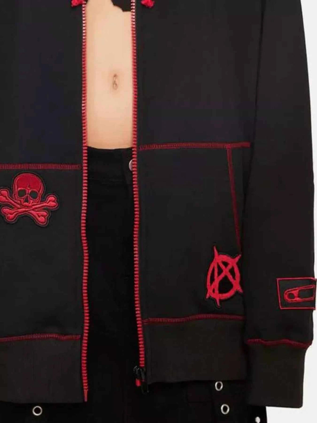 Halloween Zip-Up Hoodie with Drawstring Design - Nico`s Store