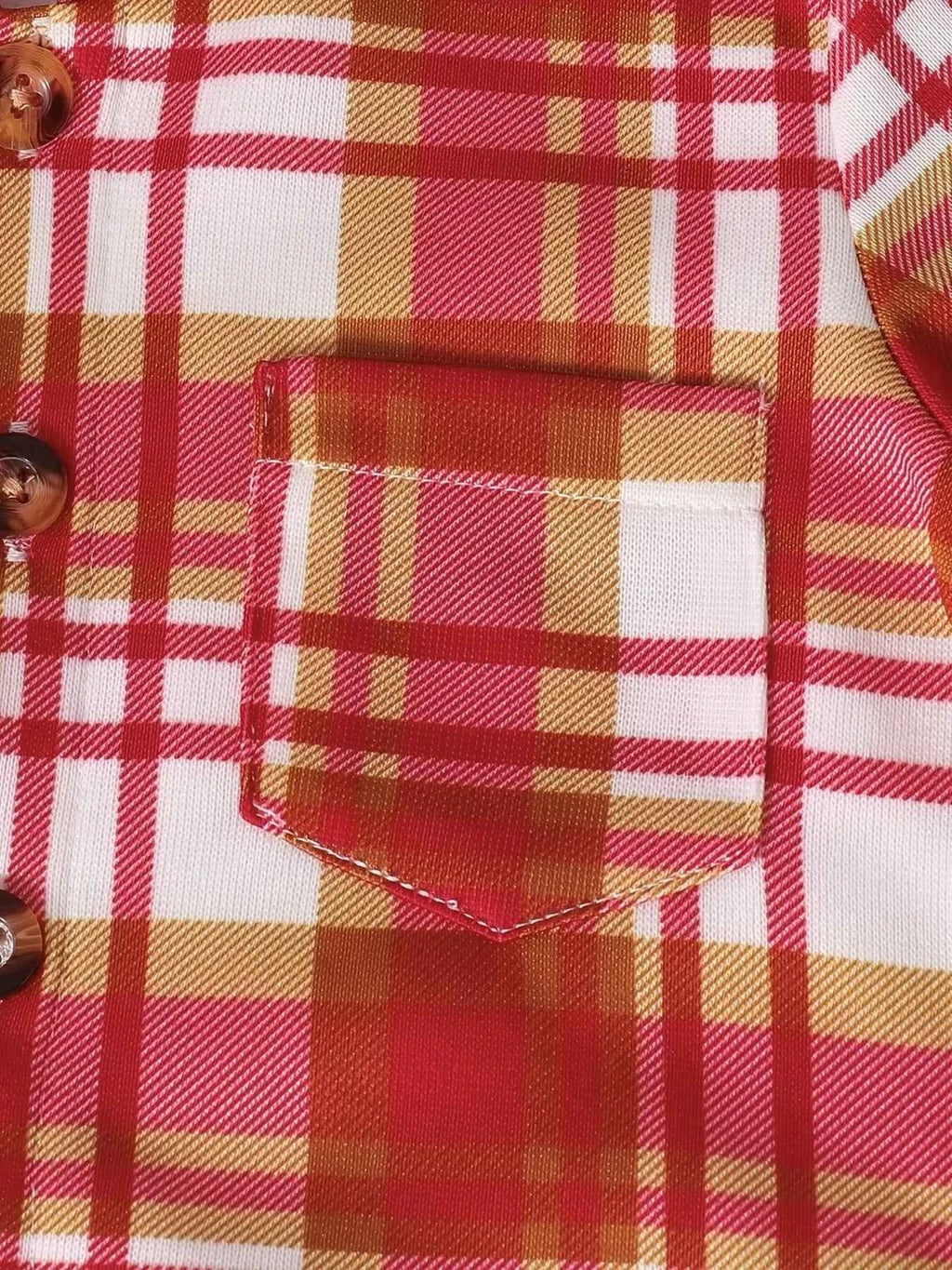 Children's Plaid Hooded Set - Button Up Top & Pants for Kids - Nico`s Store