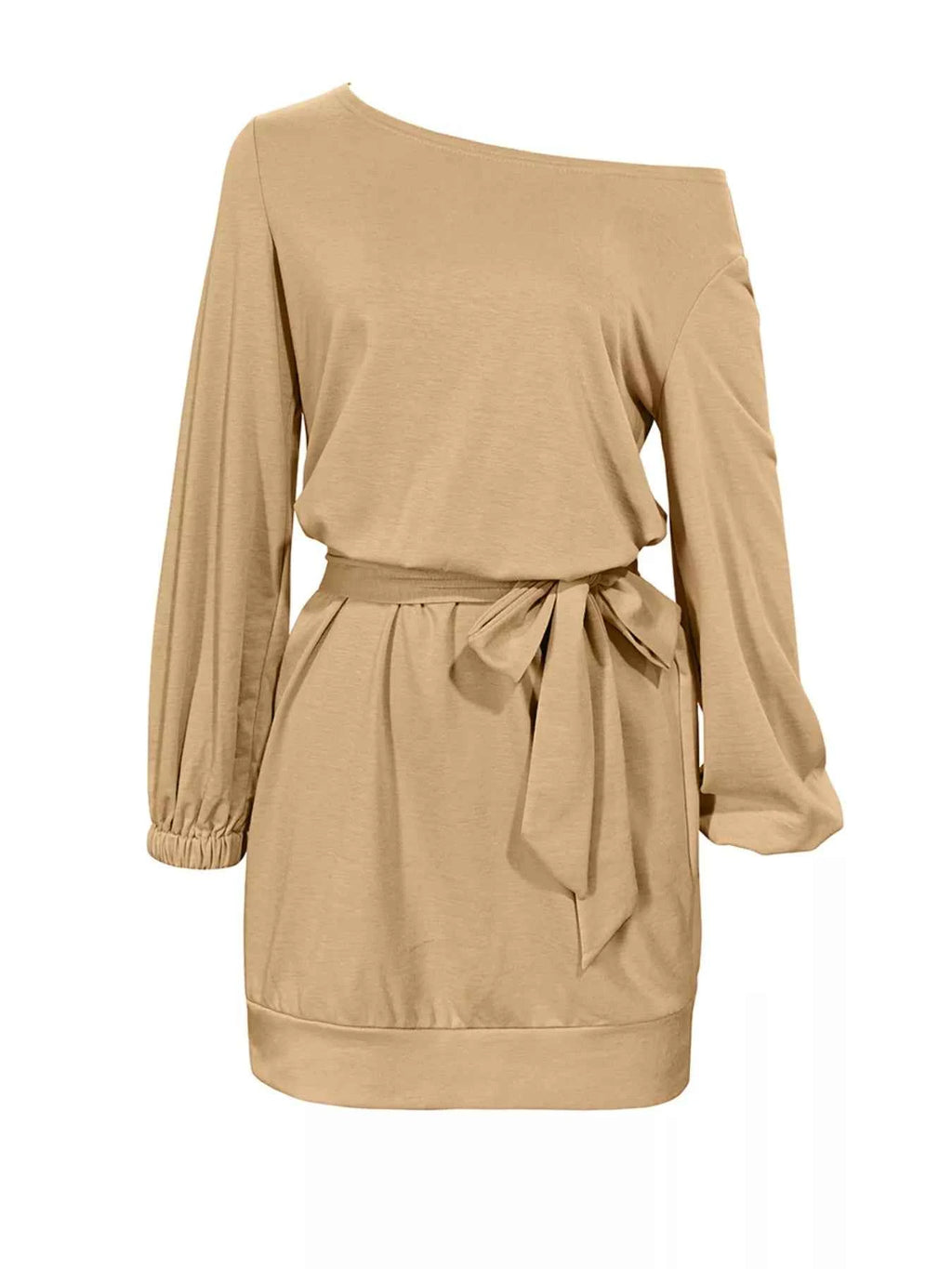 One Shoulder Tie Waist Dress for Effortless Style and Elegance