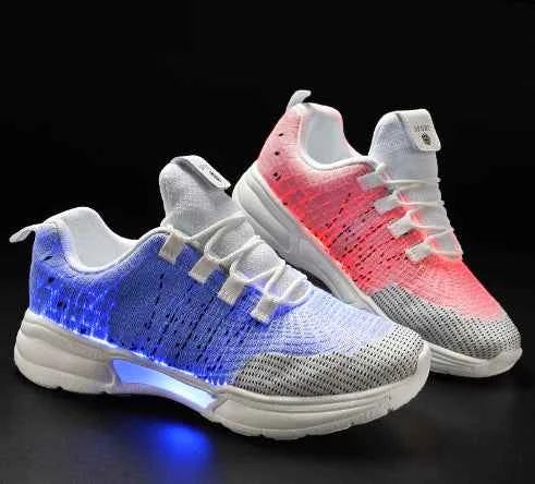 LED Fiber Optic Sneakers for Couples – Light Up Your Love - Nico`s Store