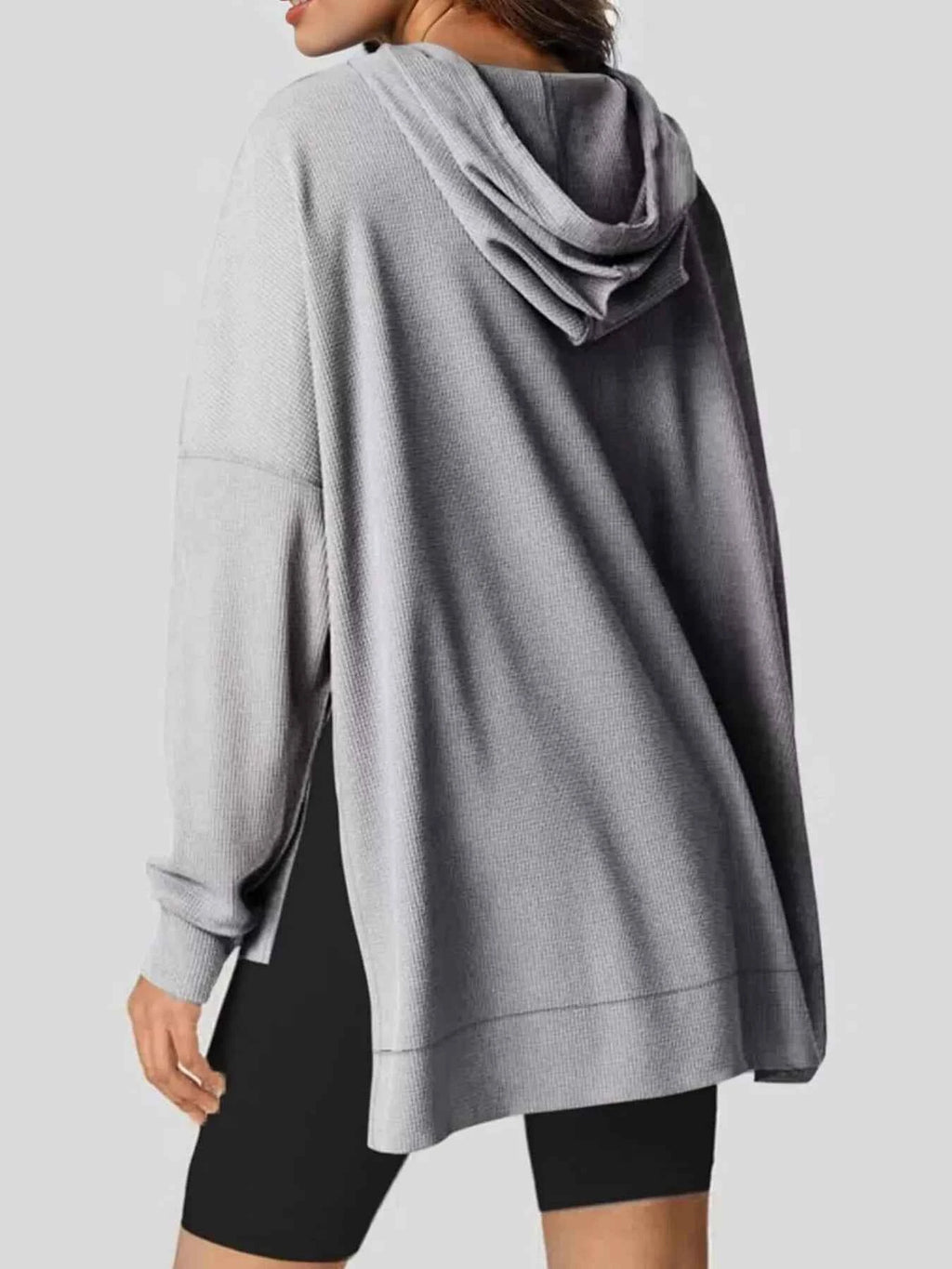 High-Low Hoodie with Kangaroo Pocket - Nico`s Store