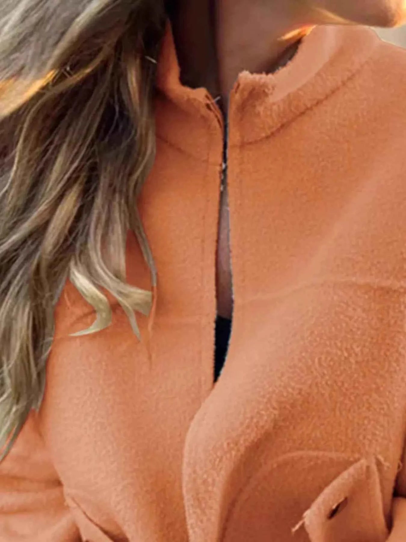 Full Size Textured Knit Zip Up Outerwear - Nico`s Store