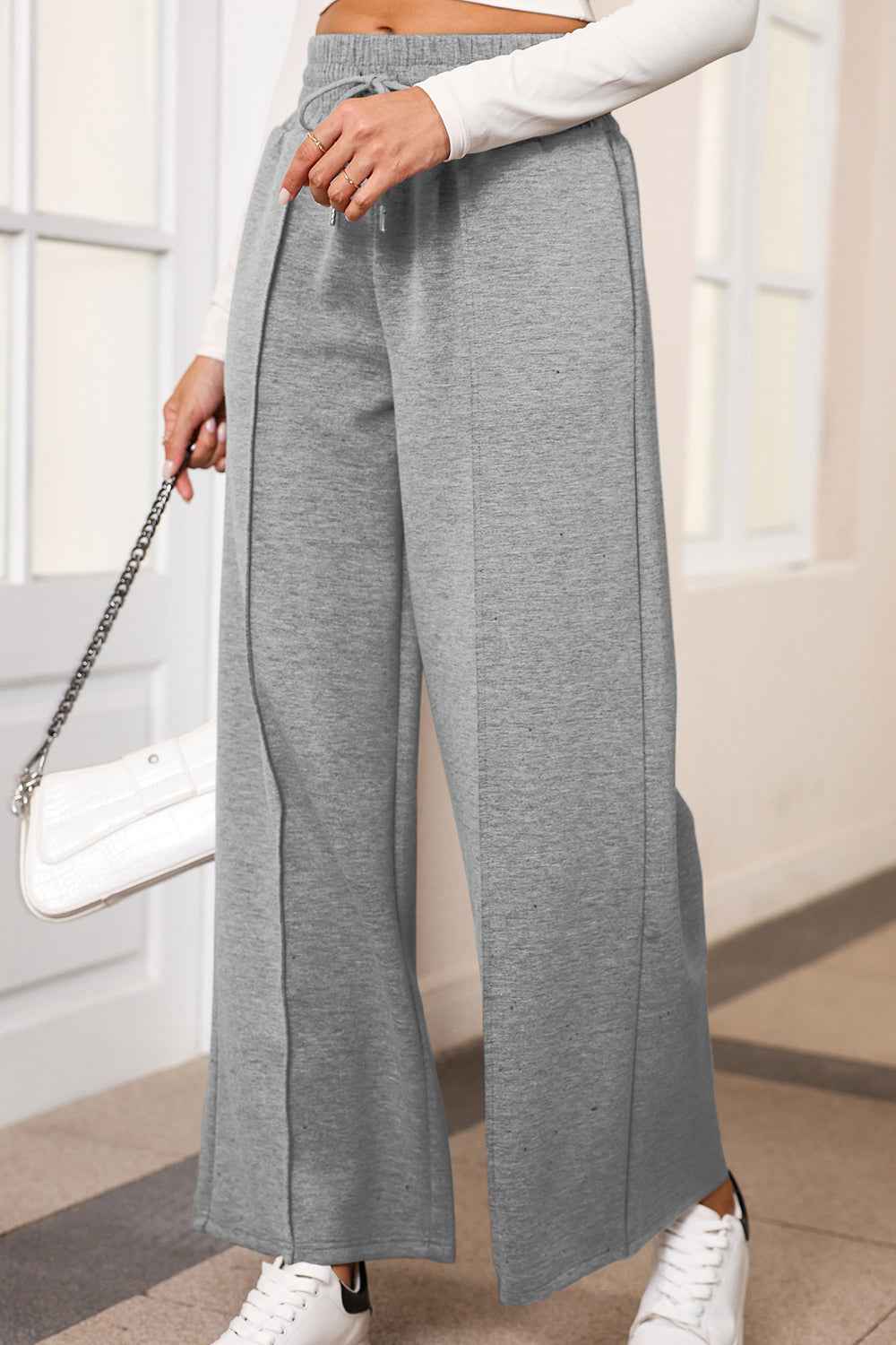 Drawstring Wide Leg Pants with Pockets - Nico`s Store