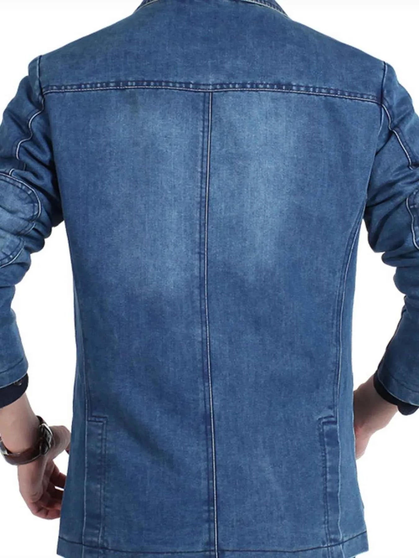 Men's Plus Size Denim Blazer Nico's store - Nico`s Store