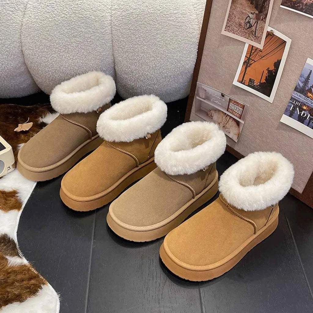 Round Toe Platform Boots -Nico's store - Nico`s Store