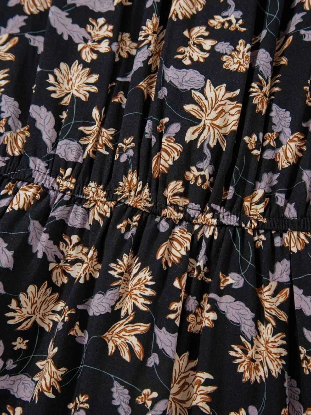 V Neck Babydoll Dress with Smocked Bust and Bubble Sleeves - Nico`s Store