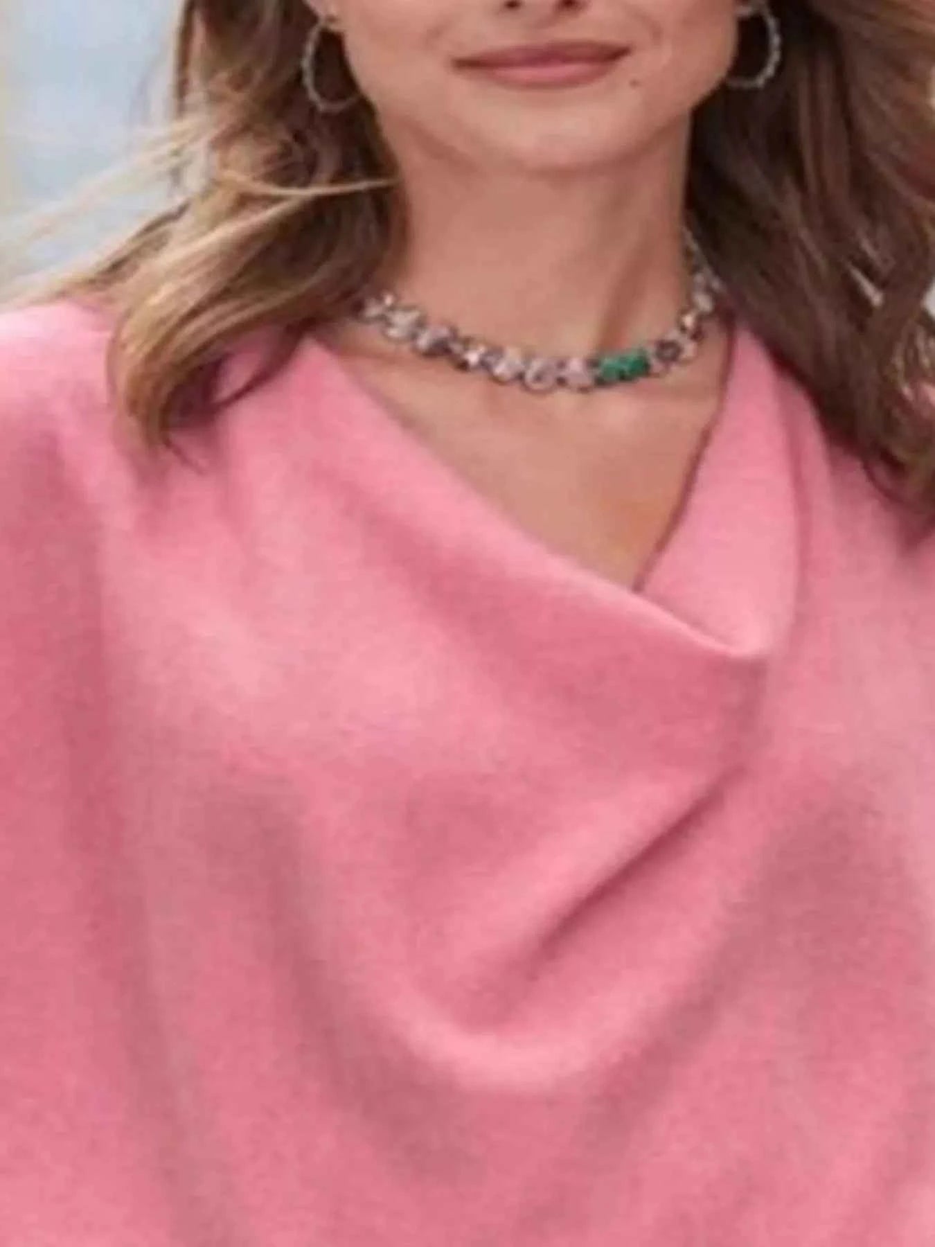 Full Size Plus Size Cowl Neck Long Sleeve Top - Perfectly Flattering Plus Size Cowl Neck Top