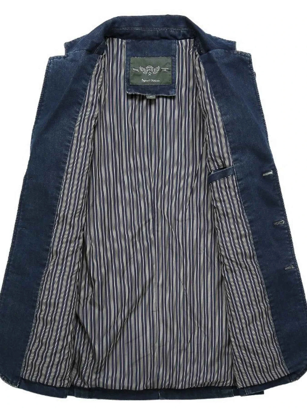 Men's Plus Size Denim Blazer Nico's store - Nico`s Store