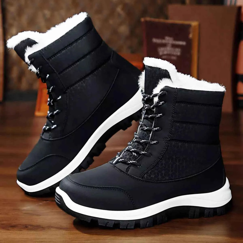Winter Waterproof Snow Boots with Warm Fur Lining