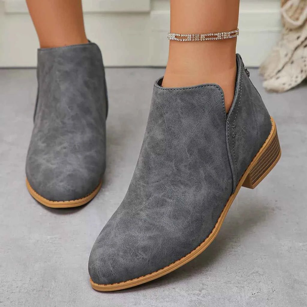 Pointed Toe Block Heel Boots for Stylish Comfort