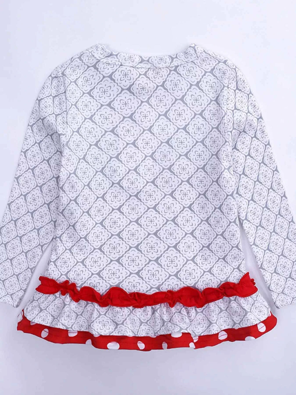 Children's Christmas Reindeer Outfit Set with Ruffle Trim - Nico`s Store