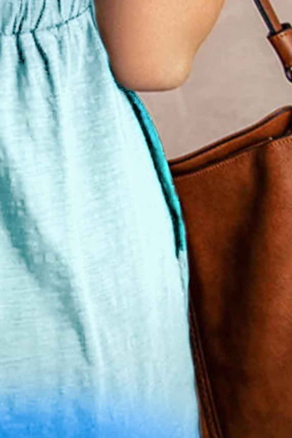 Scoop Neck Buttoned Magic Dress with Pockets - Double Take Sleeveless Style