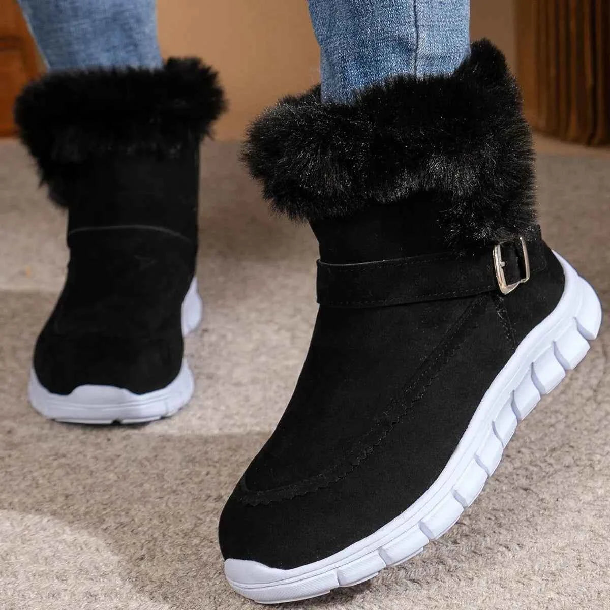 Round Toe Platform Boots for Stylish Comfort and Support - Nico`s Store