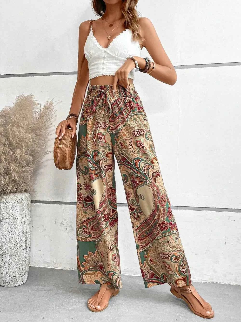 Best Wide Leg Printed Pants for Effortless Style - Nico`s Store