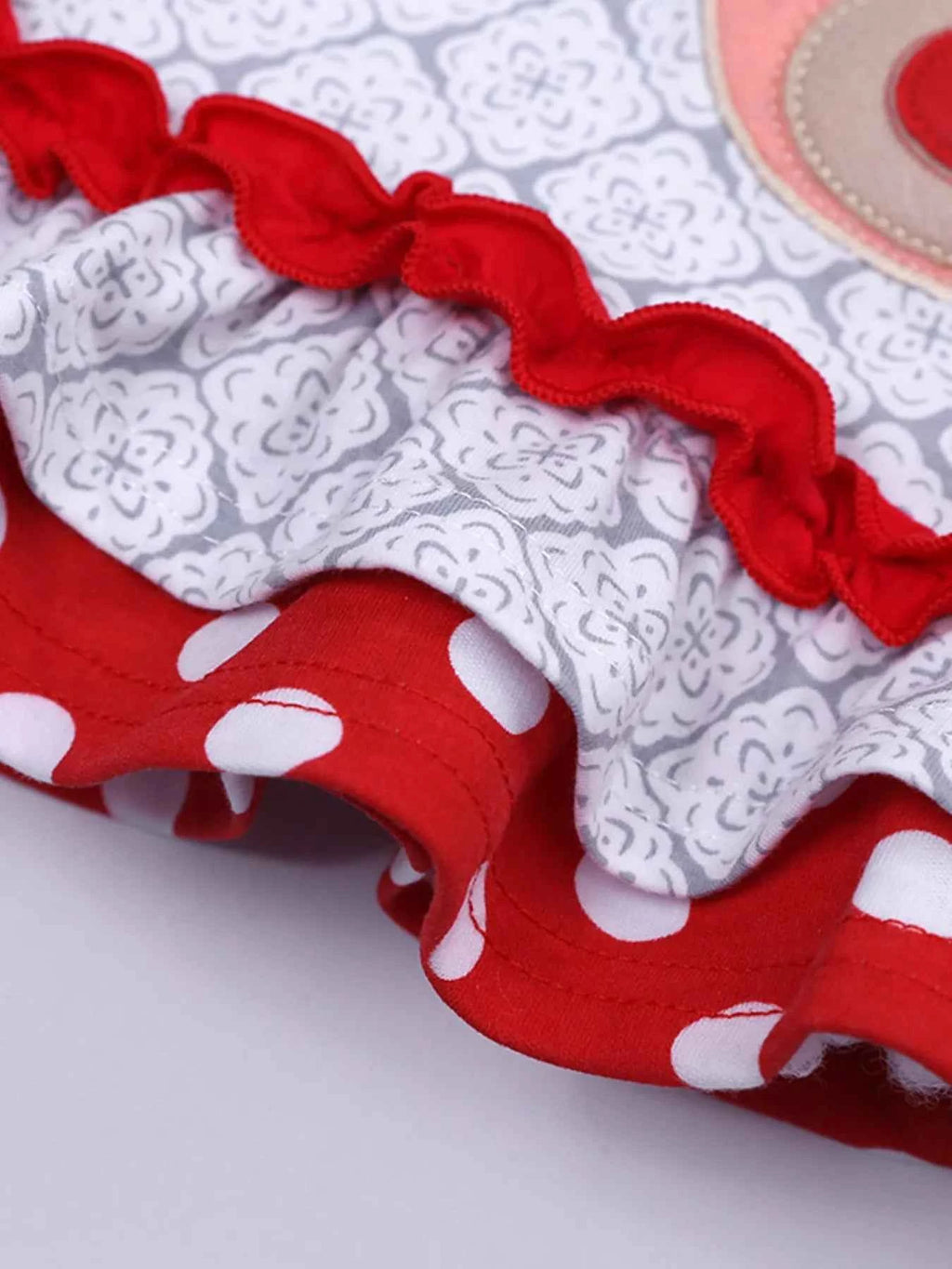 Children's Christmas Reindeer Outfit Set with Ruffle Trim - Nico`s Store