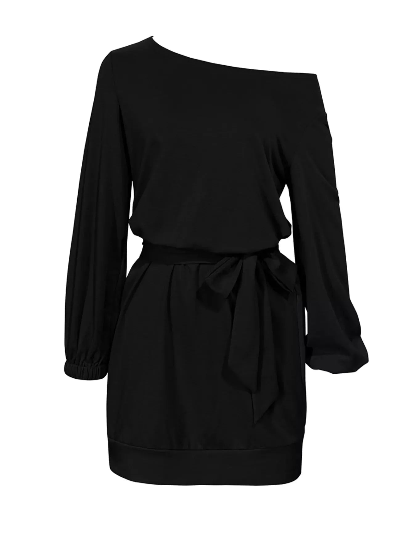 One Shoulder Tie Waist Dress - Nico`s Store