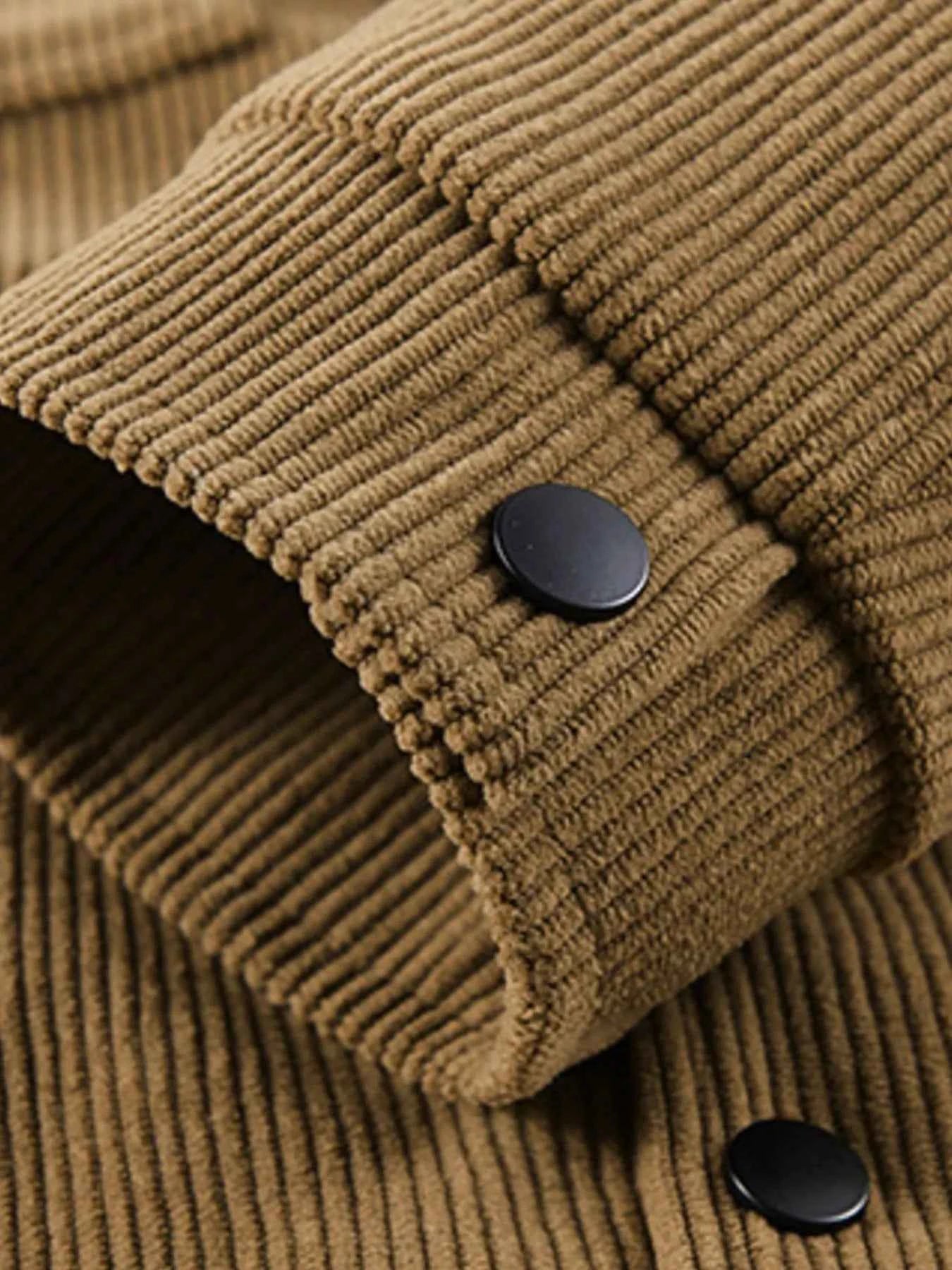 Men's Plus Size Corduroy Jacket with Chest Pockets - Nico`s Store