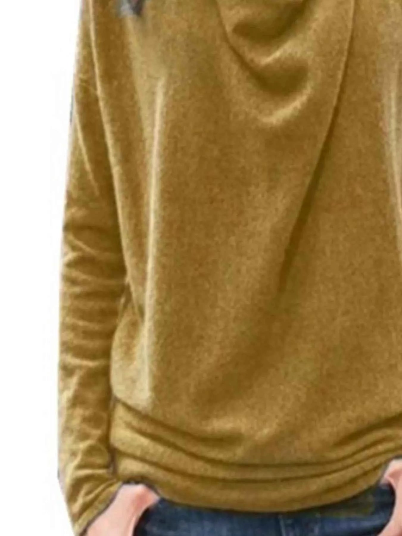 Full Size Plus Size Cowl Neck Long Sleeve Top - Perfectly Flattering Plus Size Cowl Neck Top