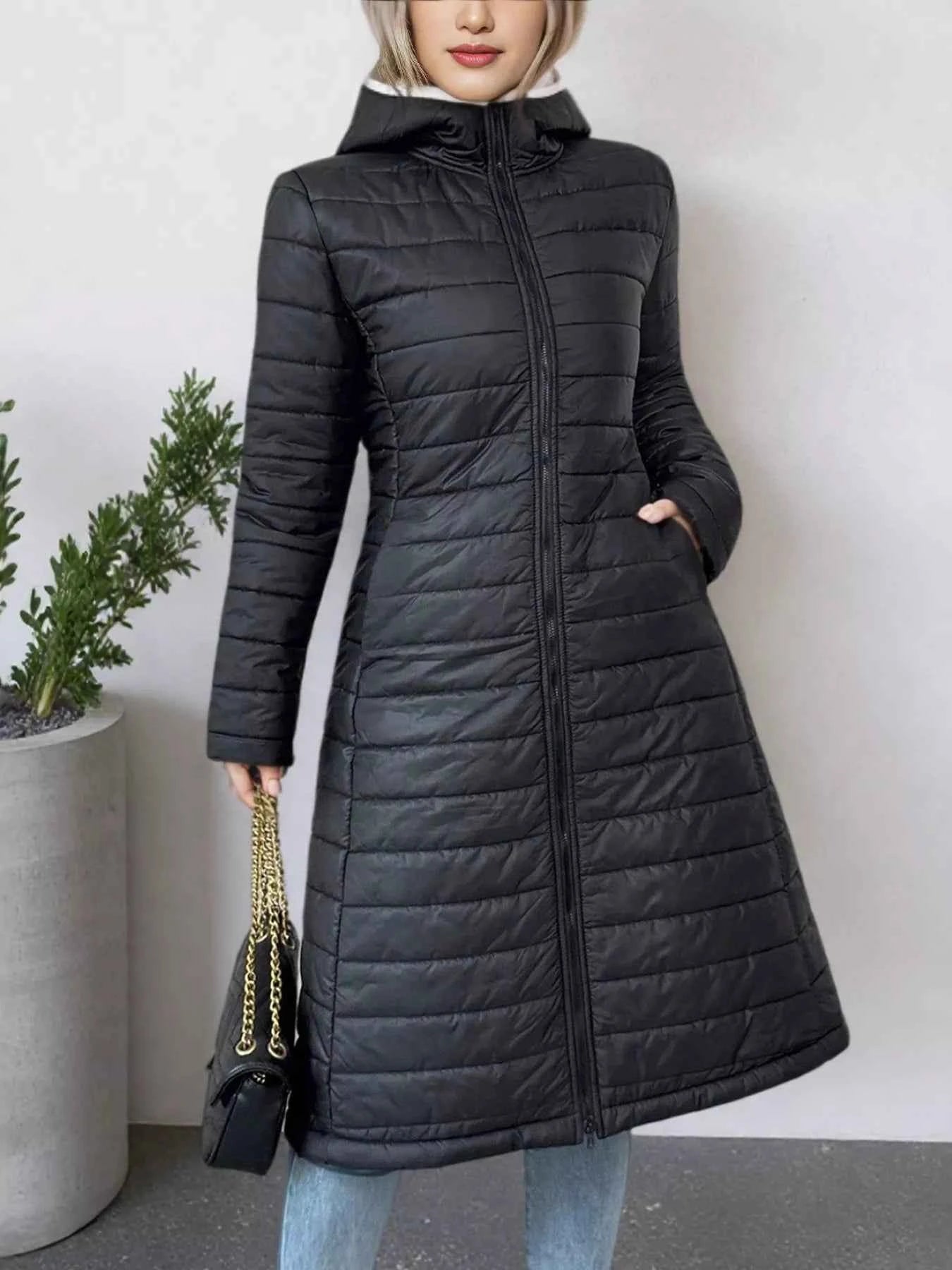 Zip Up Quilted Puffer Coat high quality - Nico`s Store