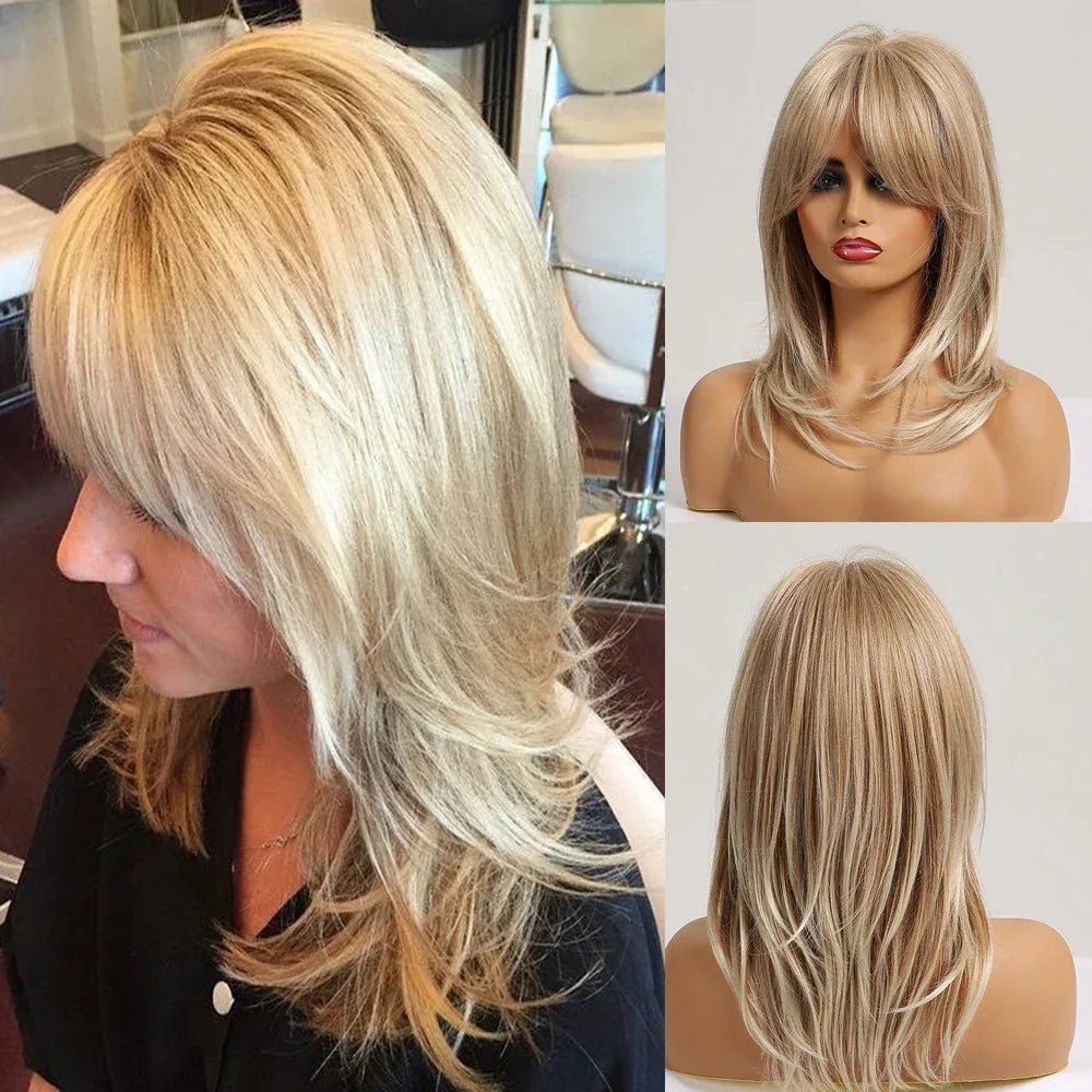 LOUIS FERRE Pink Straight Bob Wig for Women - Short Synthetic Wig with Bangs, Cute Heat Resistant Cosplay Hairstyle LC242-3 H710972d47fc54d8d859ed9b6686446b7w