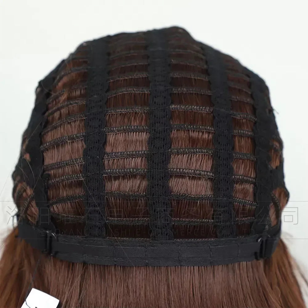 Women's Short Bob Synthetic Wig with Side Part Slanted Bangs – Transparent Lace Cap, High-Temperature Fiber, Small Size H78242c2f7b0b4d0282505b5eb6ffe4e9h