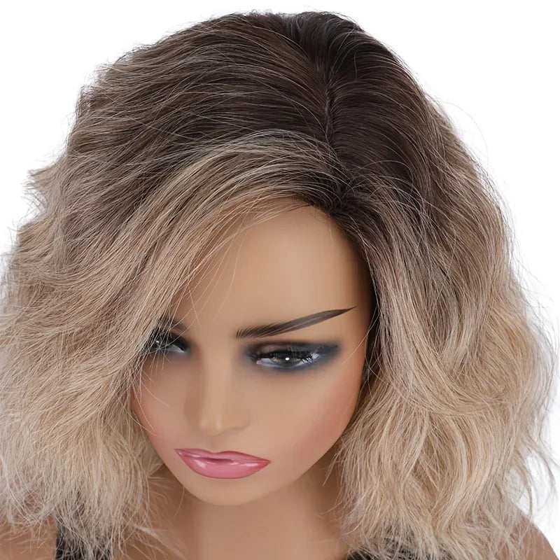 Women's Synthetic Wigs - Heat-Resistant Deep Root Natural Brown Gradient Hair Accessories for Daily Dressing S06f7da42048742b89d957e93bceda1757