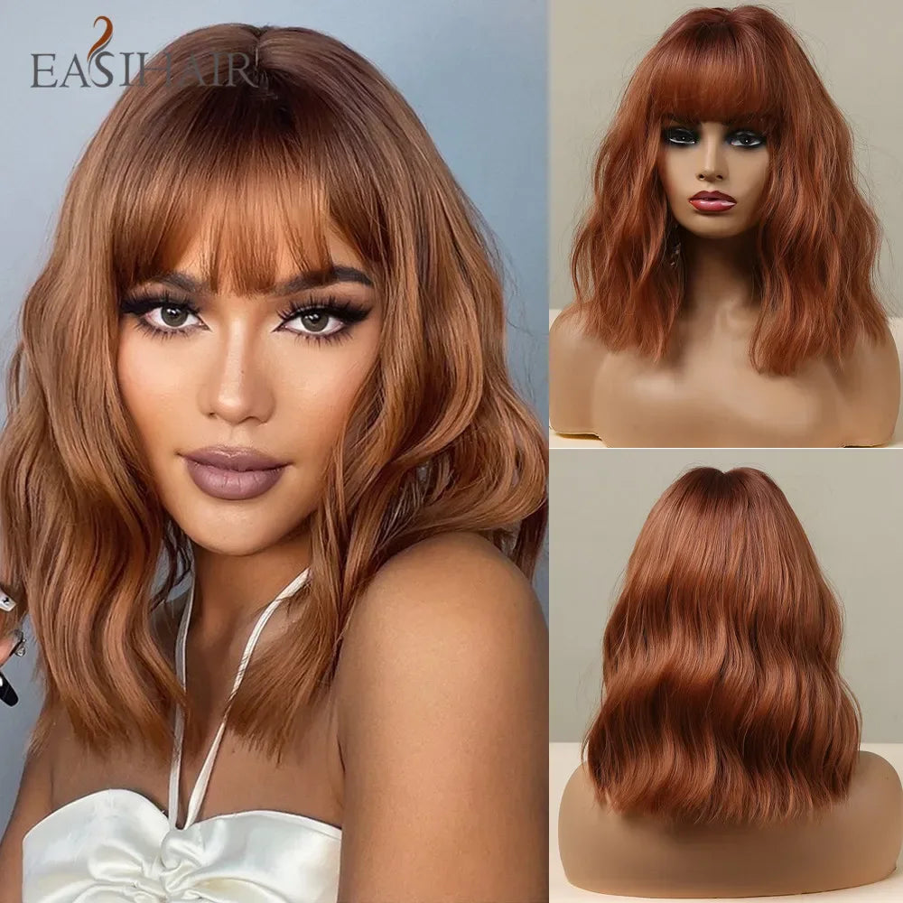 Synthetic Bob Wigs for Women - Short Straight Light Blonde Beige Natural Hair Wigs for Daily Cosplay, Heat Resistant Wig-LC031-1 S5be8b04bbe424368bd4d4d306f9218a1j