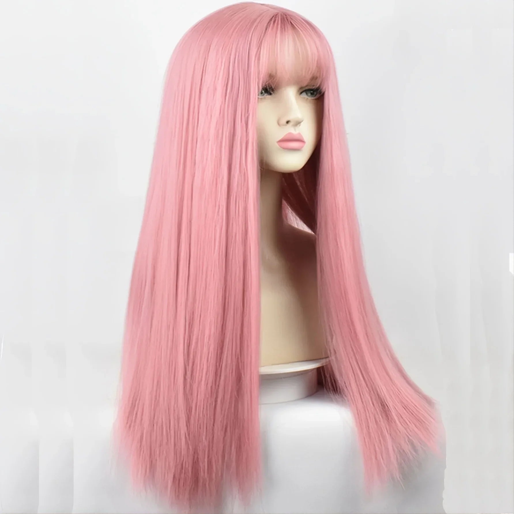 Silvery Gray Ombre Wig - Layered Short Wavy Bob with Curtain Bangs for Women Pink 22inches 1pc Sa1b20fed622e466b9f886e5c68e0eddf1