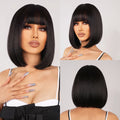 Ombre Blonde Bob Wig for Women - Short Straight Synthetic Hair with Brown Blonde Highlights for Cosplay and Daily Wear Wig LC2099-1 Sc0d4a2d6c5514440a50c3142c679d47bA