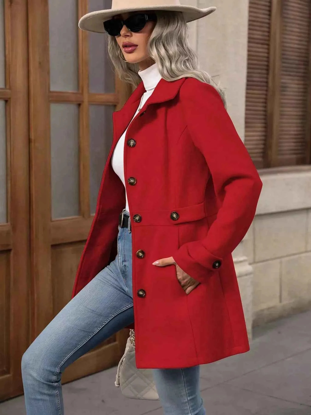 Button Up Long Sleeve Outerwear - Nico`s Store